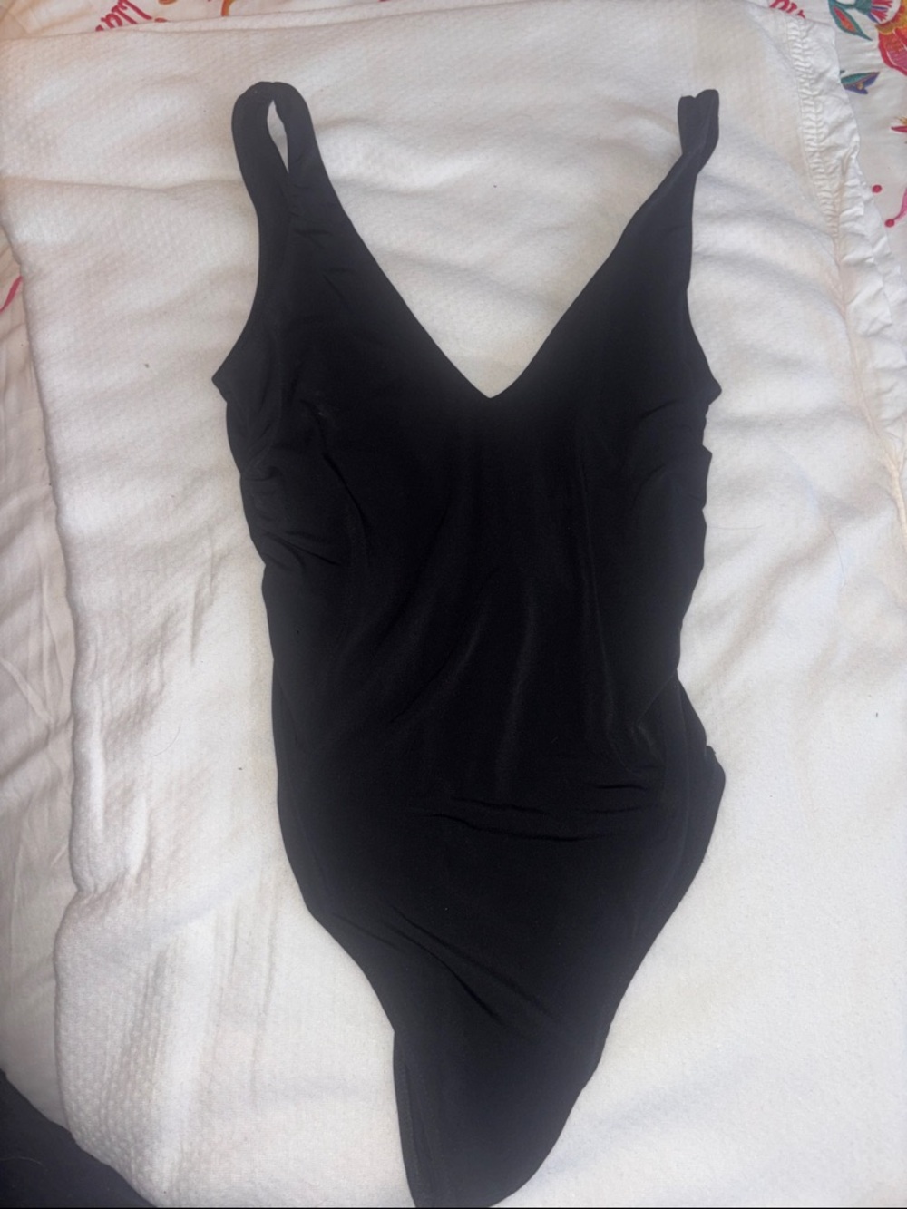Bershka Black Minimal One-Piece Swimwear